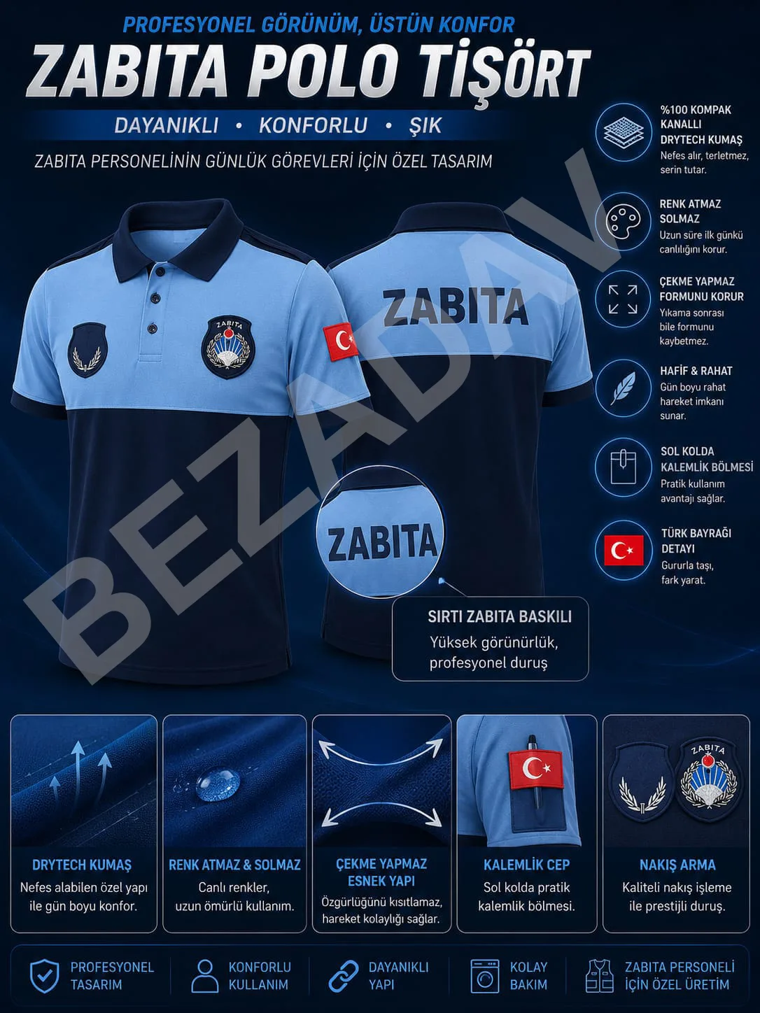 Zabıta Polo Yaka T-Shirt