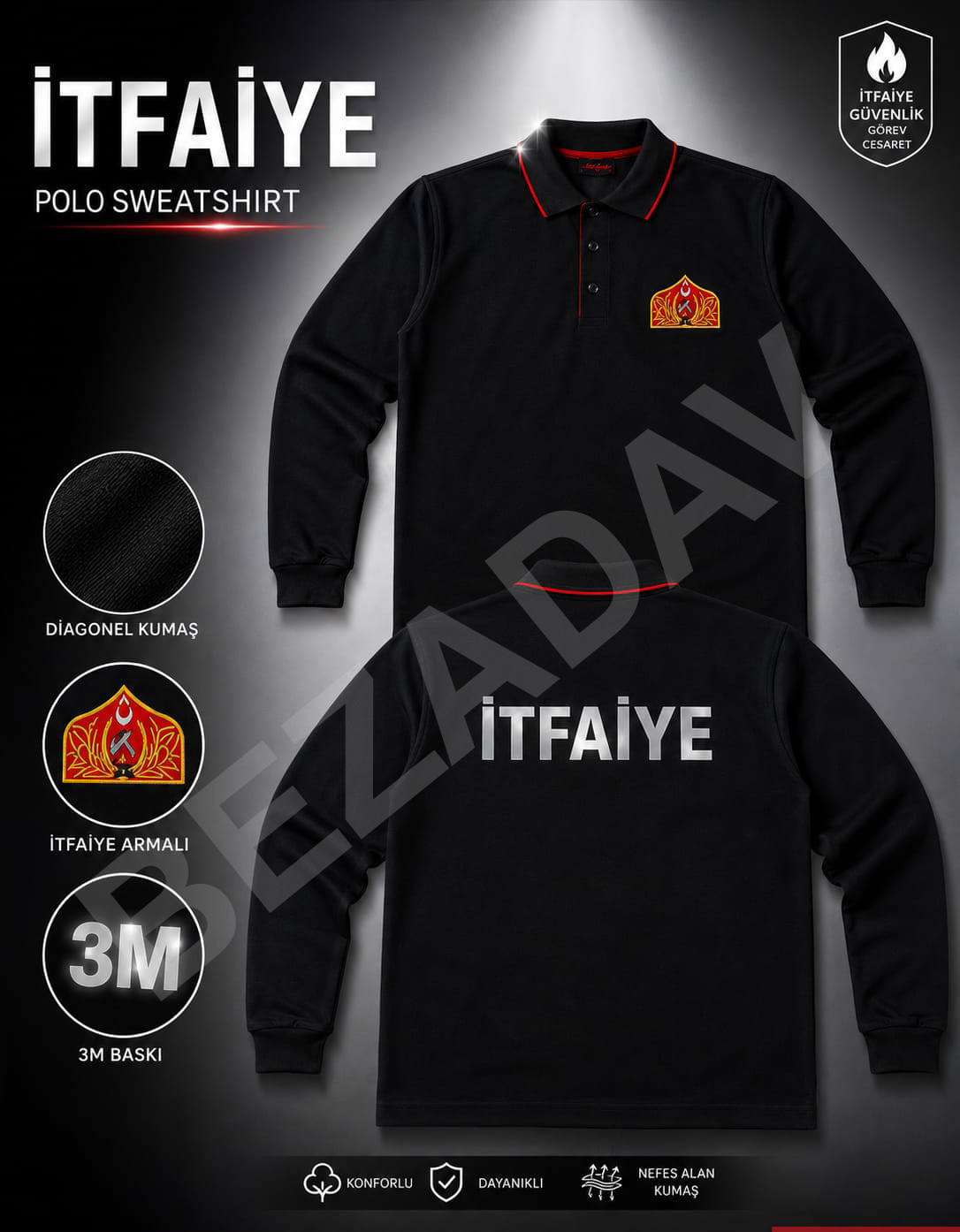 İtfaiye Polo Yaka Sweatshirt
