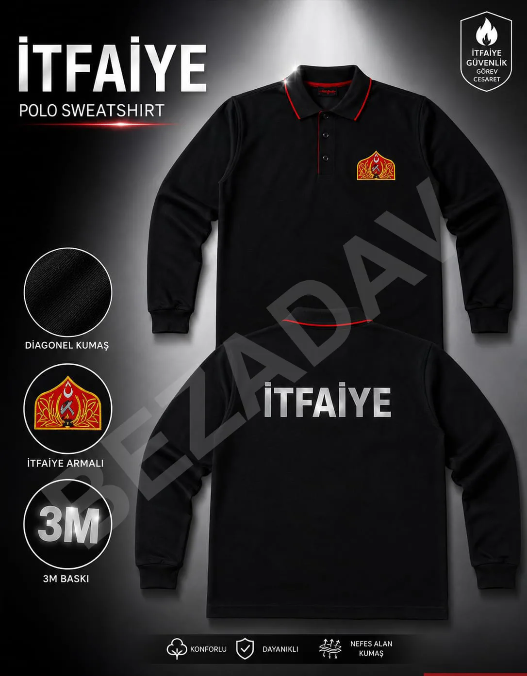 İtfaiye Polo Yaka Sweatshirt