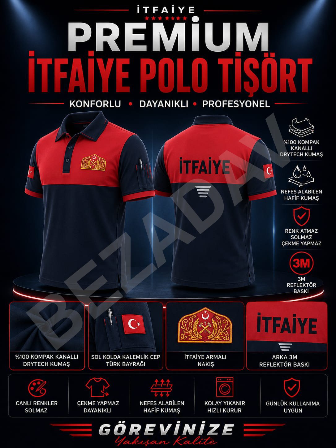 İtfaiye Polo Yaka Tişört