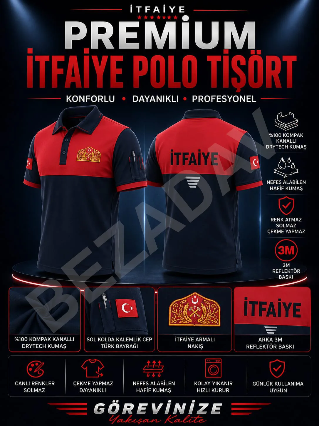 İtfaiye Polo Yaka Tişört
